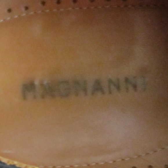 NWOT Magnanni Men\'s Black Oxfords/Derbys Leather Cap Toe Shoes Made in Spain